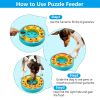 Dog Puzzle Food Feeder Slow Feeding Bowl Interactive Toy Dog Treat Dispensing Toy For Iq Training Mental Enrichment For Small Medium Large Dog Cat