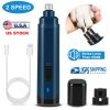 Dog Nail Grinder 2 Speeds Quiet Usb Rechargeable Pet Nail Grinder Professional Pet Nail Trimmer Cordless Paws Grooming & Smoothing Claw Care For Small