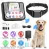 990Ft Range Dog Wireless Fence Remote Training Collar Ipx6 Waterproof Receiver With 0-9 Levels Beep Vibration Shock Mode 4 Channels Rechargeable Trans