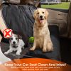 Dog Car Seat Cover Waterproof Scratchproof Pet Car Rear Protector Mat Pet Back Seat Cover With Dog Seat Belt For Car Truck Suv