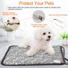 Pet Heating Pad Dog Cat Electric Heating Mat Waterproof Adjustable Warming Blanket With Chew Resistant Steel Cord Case