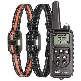 2Pack Dog Training Collars With Remote Rechargeable Dog Training Collars Ip68 Waterproof With 4 Training Modes 3 Channels For Medium And Small Dogs