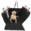 Dog Car Back Seat Cover With Zipper Mesh Window Storage Bags Waterproof 600D Oxford Cloth Car Seat Protector With Slide Flaps For Cars Trucks Suvs