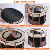 Foldable Playpen For Dog With Carry Bag Portable Travel Waterproof Indoor Outdoor Pet Cage Tent Detachable Upper Cover For Dog Cat Rabbit