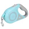 16Ft Retractable Dog Leash Extendable Pet Leash Dog Walking Leash With Flashlight Rgb Light 2 Rolls Of Waste Bags Dispenser Fit For 66-110Lbs
