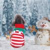 Pet Christmas Turtleneck Sweater Dog Cat Christmas Clothes Snowman Stripes Costume Winter Holiday Sweater For Small Medium Kitten Puppy Cats Dogs