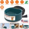 Heated Water Bowl For Dog Cat 74.4Oz Heating Water Dish Ip67 Waterproof Thermal Water Bowl Heated Pet Bowl Dog Cat Water Feeder Bowl For Dog Cat Rabbi