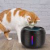 2.5L 84.54Oz Pet Water Fountain Smart Pet Drinking Fountain With Led Light 7 Pack Replaceable Filters Water Level Quiet Pump Dry-Run Protection Cat Do