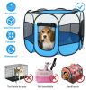 Portable Foldable Pet Tent Exercise Pen Kennel Removable Zipper Top And Bottom Water Resistant Indoor Outdoor Use For Dogs Cats Other Pets