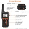 3280Ft Dog Training Collar Ip67 Waterproof Pet Beep Vibration Electric Shock Collar 3 Channels Rechargeable Transmitter Receiver Trainer With Flashlig