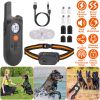 984Ft Dog Training Collar Ip65 Waterproof Pet Beep Vibration Electric Shock Collar 3 Channels Rechargeable Transmitter Receiver Trainer With Recording