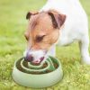 Slow Feeder Healthy Dog Bowl Happy Hunting Fun Puzzle Maze Bowl For Water Food 7.68In In Diameter 10.5Oz In Capacity For Small Medium Dogs