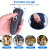 Ultrasonic Anti Barking Device Rechargeable Handheld Dog Barking Deterrent With 4 Modes Led Flashlight Dog Repeller