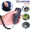 Ultrasonic Anti Barking Device Rechargeable Handheld Dog Barking Deterrent With 4 Modes Led Flashlight Dog Repeller
