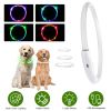 Usb Rechargeable Led Dog Collar Multi-Color Lighting Dog Safety Collar Cuttable Length Glow Dog Collar For Small Medium Large Dog Night Walking