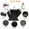 Dog Car Back Seat Cover With Zipper Mesh Window Storage Bags Waterproof 600D Oxford Cloth Car Seat Protector With Slide Flaps For Cars Trucks Suvs