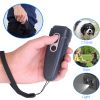 Ultrasonic Anti Barking Device Rechargeable Handheld Dog Barking Deterrent With 4 Modes Led Flashlight Dog Repeller