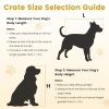 48.2In Spacious Dog Kennel Indoor Dog Crate With Pvc Top Cover, Heavy Duty Metal Dog Playpen With Flexible Door Placement, Escape Resistant Pet Cage F