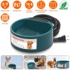 Heated Water Bowl For Dog Cat 74.4Oz Heating Water Dish Ip67 Waterproof Thermal Water Bowl Heated Pet Bowl Dog Cat Water Feeder Bowl For Dog Cat Rabbi