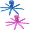 2Pcs Squeaky Dog Toys No Stuffing Crinkle Plush Octopus Dog Teething Toy Interactive Dog Toy Dog Training Toy For Puppy Small Medium Large Dog