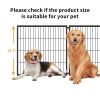 Large Dog Kennel 63.7In Indoor Dog Crate With Pvc Top Cover, Heavy Duty Metal Dog Playpen With Flexible Door Placement, Escape Resistant Pet Cage For
