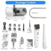 Professional Pet Hair Grooming Vacuuming Kit With 7 Grooming Tools Dog Clipper 2.5L Dust Cup 10000Pa Strong Suction Low Noise Hair Remover Pet Hair Gr