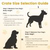 Large Dog Kennel 63.7In Indoor Dog Crate With Pvc Top Cover, Heavy Duty Metal Dog Playpen With Flexible Door Placement, Escape Resistant Pet Cage For