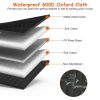 Dog Car Back Seat Cover With Zipper Mesh Window Storage Bags Waterproof 600D Oxford Cloth Car Seat Protector With Slide Flaps For Cars Trucks Suvs