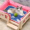 Pet Heating Pad Electric Dog Cat Heating Mat Waterproof Warming Blanket With 9 Heating Levels 4 Timer Setting Constan On Function Chewing-Resistant S/