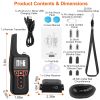 3280Ft Dog Training Collar Ip67 Waterproof Pet Beep Vibration Electric Shock Collar 3 Channels Rechargeable Transmitter Receiver Trainer With Flashlig