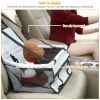 Dog Booster Car Seat Foldable Dog Booster Seat Pet Travel Carrier W/ Clip-On Safety Leash Zipper Storage Pocket For Small Medium Pets Up To 20Lbs