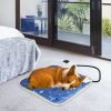 Pet Heating Pad Electric Dog Cat Heating Mat Waterproof Warming Blanket With 86-141℉ Adjustable Temperature 0-12 Timer Digital Display Chewing-Resista