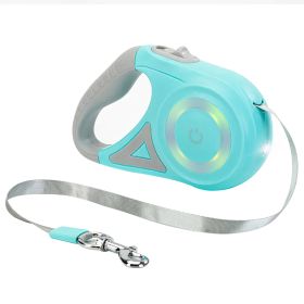 16Ft Retractable Dog Leash Extendable Pet Leash Dog Walking Leash With Flashlight Rgb Light 2 Rolls Of Waste Bags Dispenser Fit For 66-110Lbs