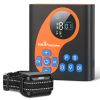 2 In 1 Wireless Dog Fence System With Training Collar Invisible Dog Fence Ip68 Waterproof With 722Ft Adjustable Range Beep Vibration  Static Shock