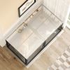Large Dog Kennel 63.7In Indoor Dog Crate With Pvc Top Cover, Heavy Duty Metal Dog Playpen With Flexible Door Placement, Escape Resistant Pet Cage For