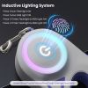 16Ft Retractable Dog Leash Extendable Pet Leash Dog Walking Leash With Flashlight Rgb Light 2 Rolls Of Waste Bags Dispenser Fit For 66-110Lbs