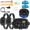 Dog Fence System Pet Containment System With 100 Adjustable Levels 2 Receivers Ipx7 Waterproof Rechargeable Underground Fence For Small Medium Large D