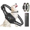 2-In-1 Dog Shock And Bark Collar Dog Training Collar With Remote Rechargeable Ip68 Waterproof With 3 Channels For Medium And Small Dogs
