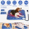 Pet Heating Pad Electric Dog Cat Heating Mat Waterproof Warming Blanket With 9 Heating Levels 4 Timer Setting Constan On Function Chewing-Resistant S/