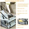 Dog Booster Car Seat Foldable Dog Booster Seat Pet Travel Carrier W/ Clip-On Safety Leash Zipper Storage Pocket For Small Medium Pets Up To 20Lbs