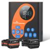 2 In 1 Wireless Dog Fence System With 2 Training Collars Invisible Dog Fence Ip68 Waterproof With 722Ft Adjustable Range Beep Vibration  Static Shock
