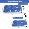 Pet Heating Pad Electric Dog Cat Heating Mat Waterproof Warming Blanket With 86-141℉ Adjustable Temperature 0-12 Timer Digital Display Chewing-Resista