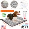 Pet Heating Pad Dog Cat Electric Heating Mat Waterproof Adjustable Warming Blanket With Chew Resistant Steel Cord Case