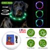 Usb Rechargeable Led Dog Collar Multi-Color Lighting Dog Safety Collar Cuttable Length Glow Dog Collar For Small Medium Large Dog Night Walking