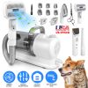 Professional Pet Hair Grooming Vacuuming Kit With 7 Grooming Tools Dog Clipper 2.5L Dust Cup 10000Pa Strong Suction Low Noise Hair Remover Pet Hair Gr