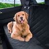 Dog Car Seat Cover Waterproof Scratchproof Pet Car Rear Protector Mat Pet Back Seat Cover With Dog Seat Belt For Car Truck Suv