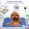 Pet Heating Pad Electric Dog Cat Heating Mat Waterproof Warming Blanket With 9 Heating Levels 4 Timer Setting Constan On Function Chewing-Resistant S/