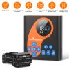 2 In 1 Wireless Dog Fence System With Training Collar Invisible Dog Fence Ip68 Waterproof With 722Ft Adjustable Range Beep Vibration  Static Shock