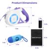 16Ft Retractable Dog Leash Extendable Pet Leash Dog Walking Leash With Flashlight Rgb Light 2 Rolls Of Waste Bags Dispenser Fit For 66-110Lbs