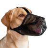 Pet Muzzle Mask Soft Mesh Muzzle Adjustable Dog Mouth Cover With Breathable Mesh Adjustable Neck Forehead Strap For Anti Biting Barking Chewing